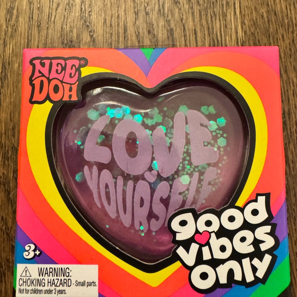 NeeDoh Good Vibes Only Heart Stress Ball - Purple